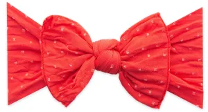Baby Bling Cherry Dot Patterned Knot Headband