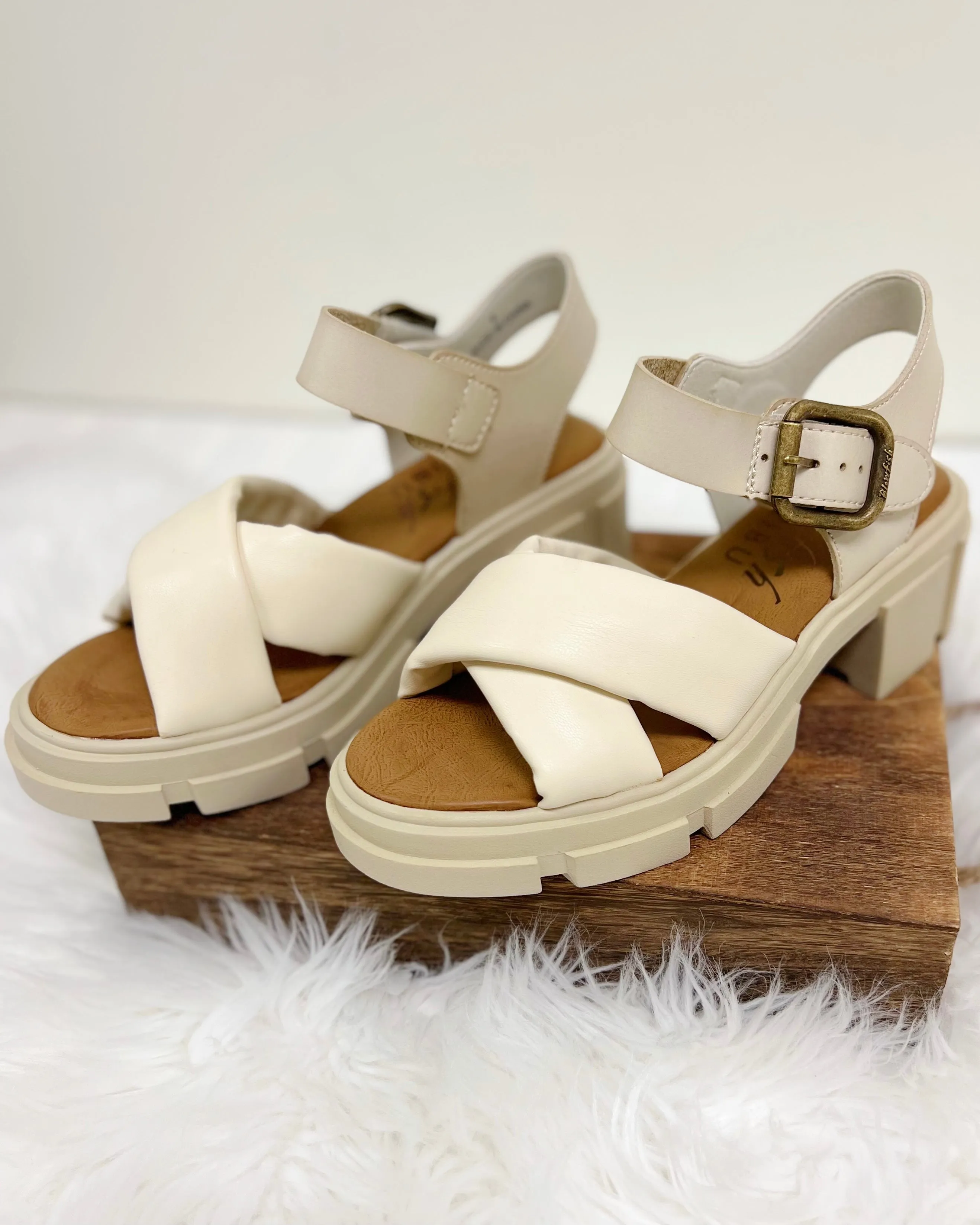 Blowfish Comilla Sandal in Soft Cloud FINAL SALE