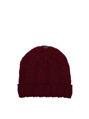 Charlie Cable Knit Hat - Red Velvet