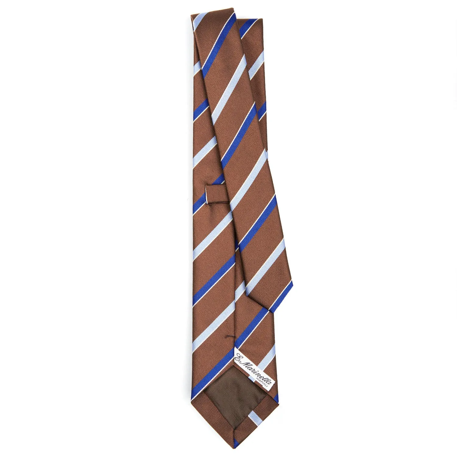 DARK BROWN REGIMENTAL SILK TIE