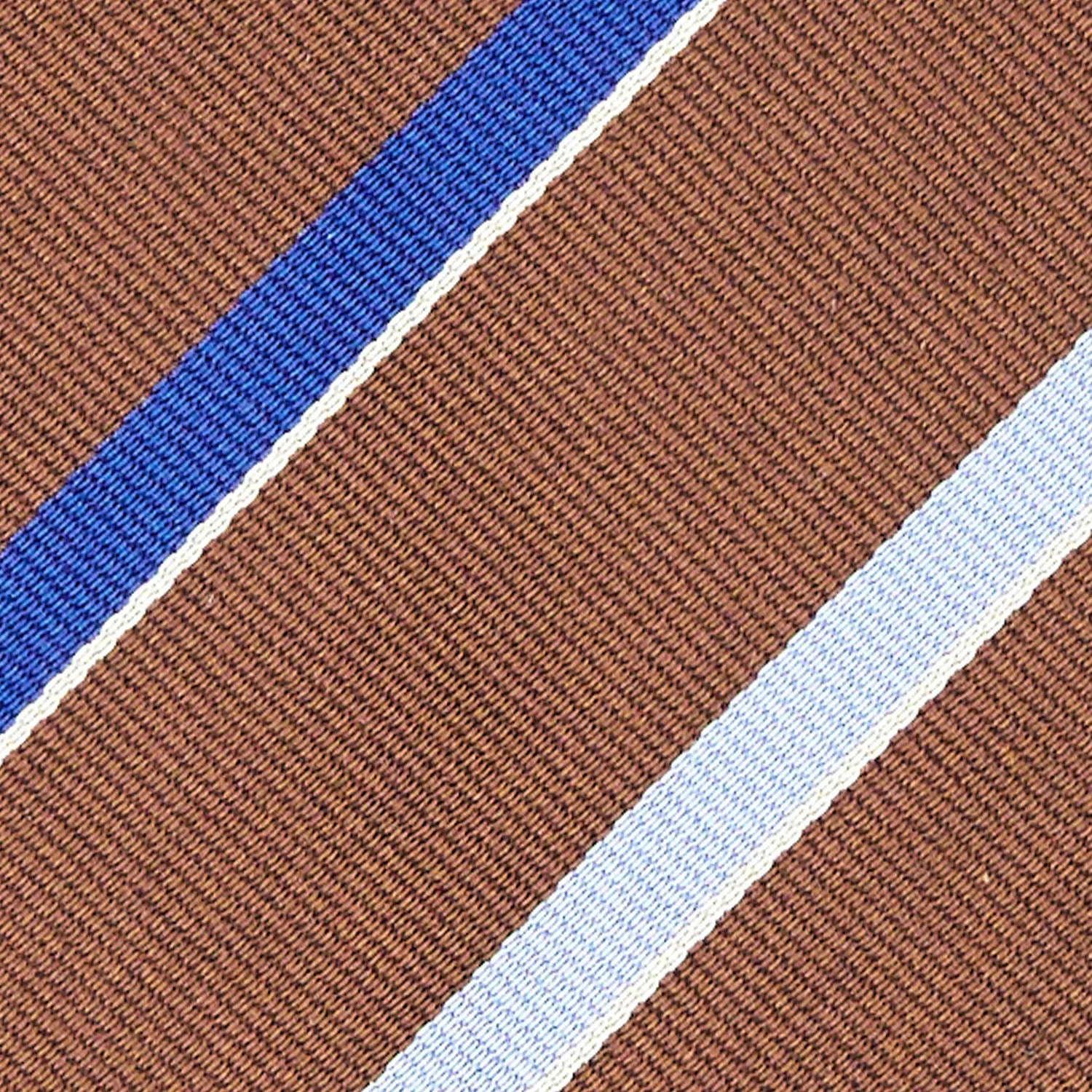 DARK BROWN REGIMENTAL SILK TIE