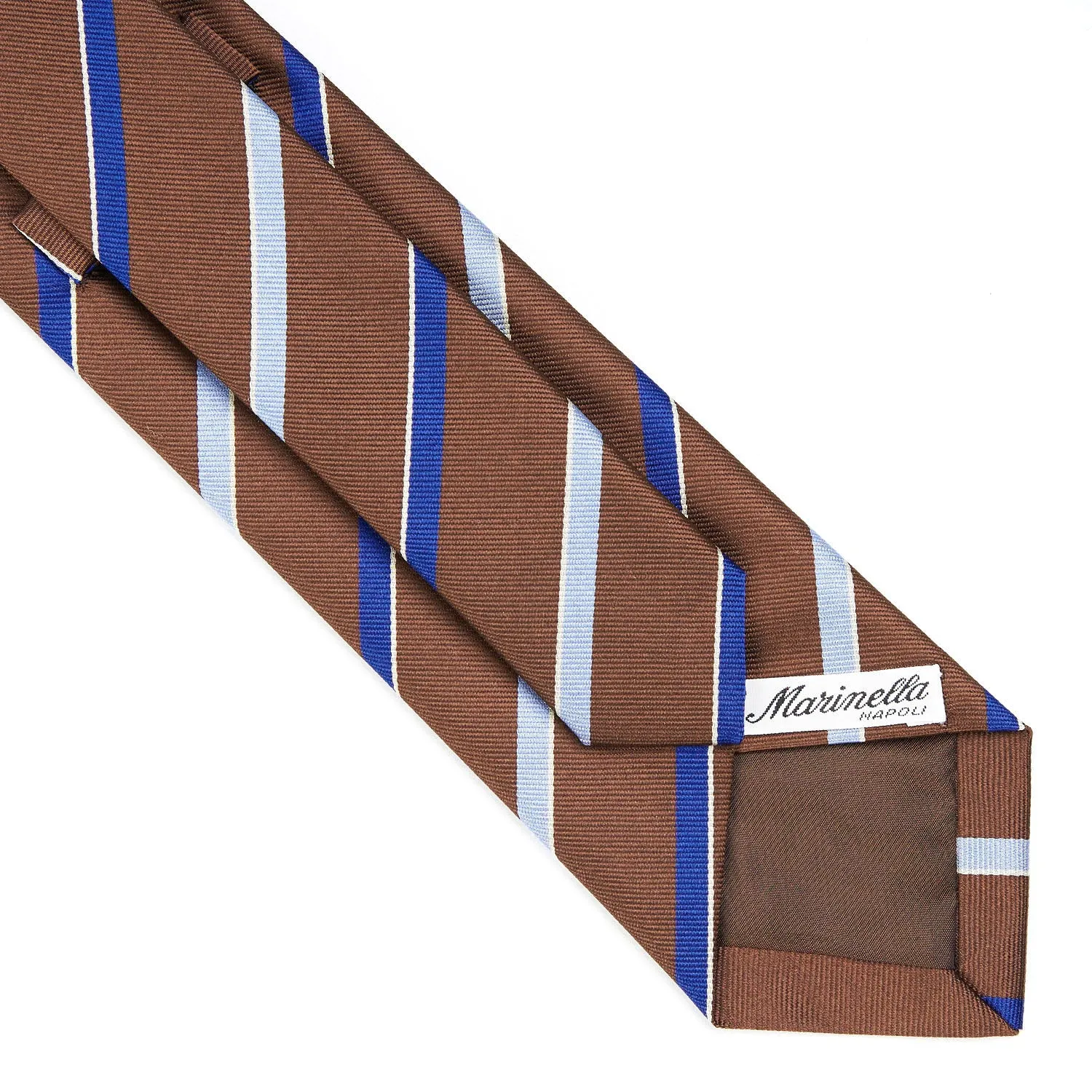 DARK BROWN REGIMENTAL SILK TIE