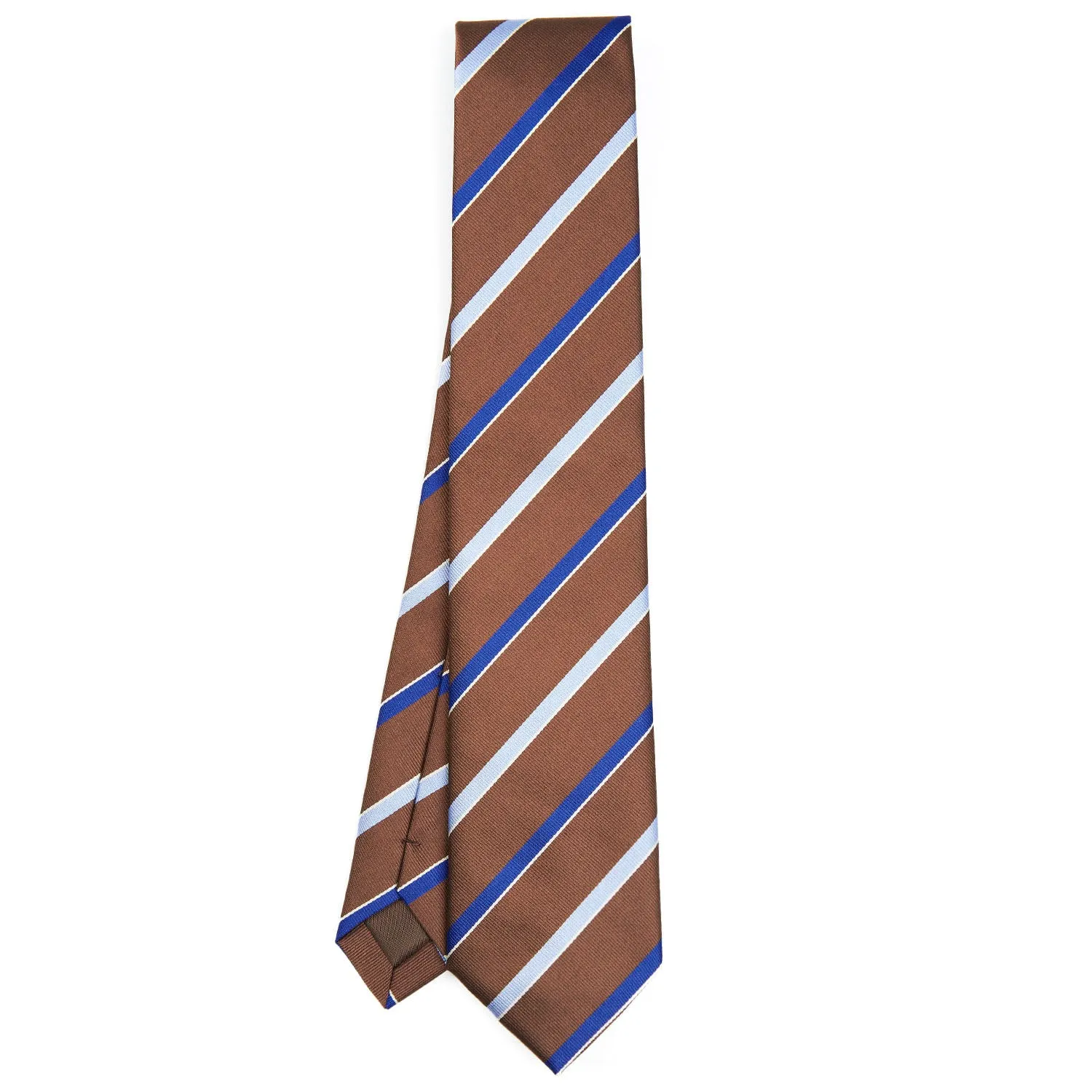 DARK BROWN REGIMENTAL SILK TIE