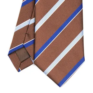 DARK BROWN REGIMENTAL SILK TIE