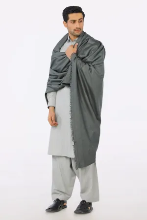 Dark Grey Woolen Men Shawl