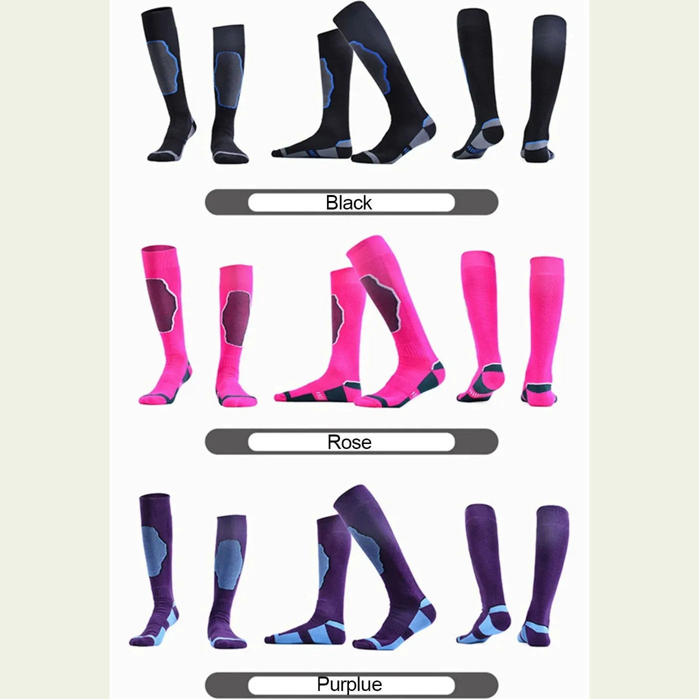 KoKossi Winter Thicken Long Tube Hiking Ski Mountaineering Socks Women Men Terry Thick Bottom Skin-friendly Non-slip Warm Socks