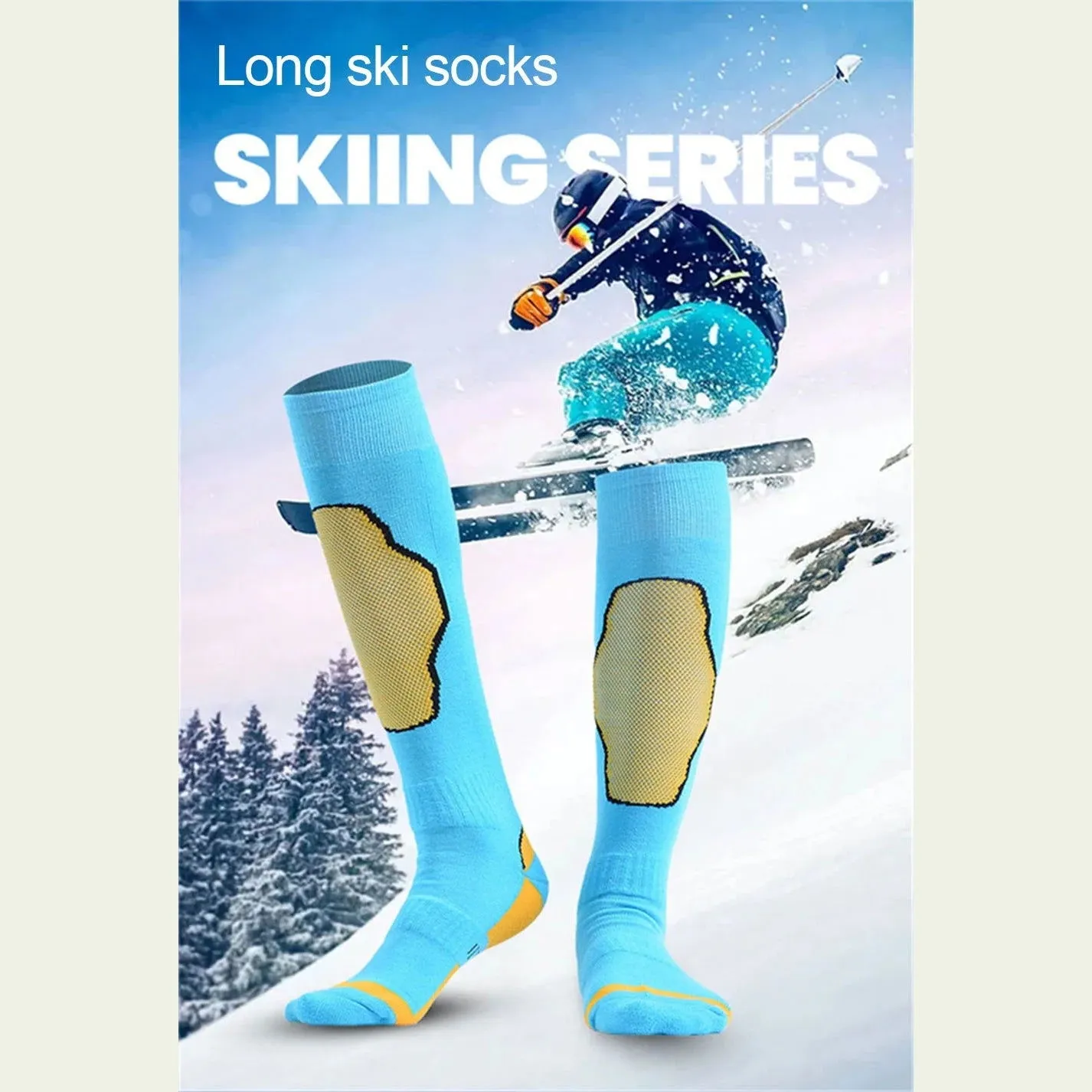 KoKossi Winter Thicken Long Tube Hiking Ski Mountaineering Socks Women Men Terry Thick Bottom Skin-friendly Non-slip Warm Socks