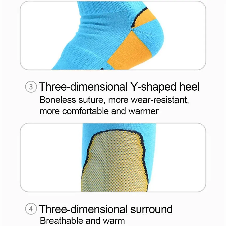 KoKossi Winter Thicken Long Tube Hiking Ski Mountaineering Socks Women Men Terry Thick Bottom Skin-friendly Non-slip Warm Socks