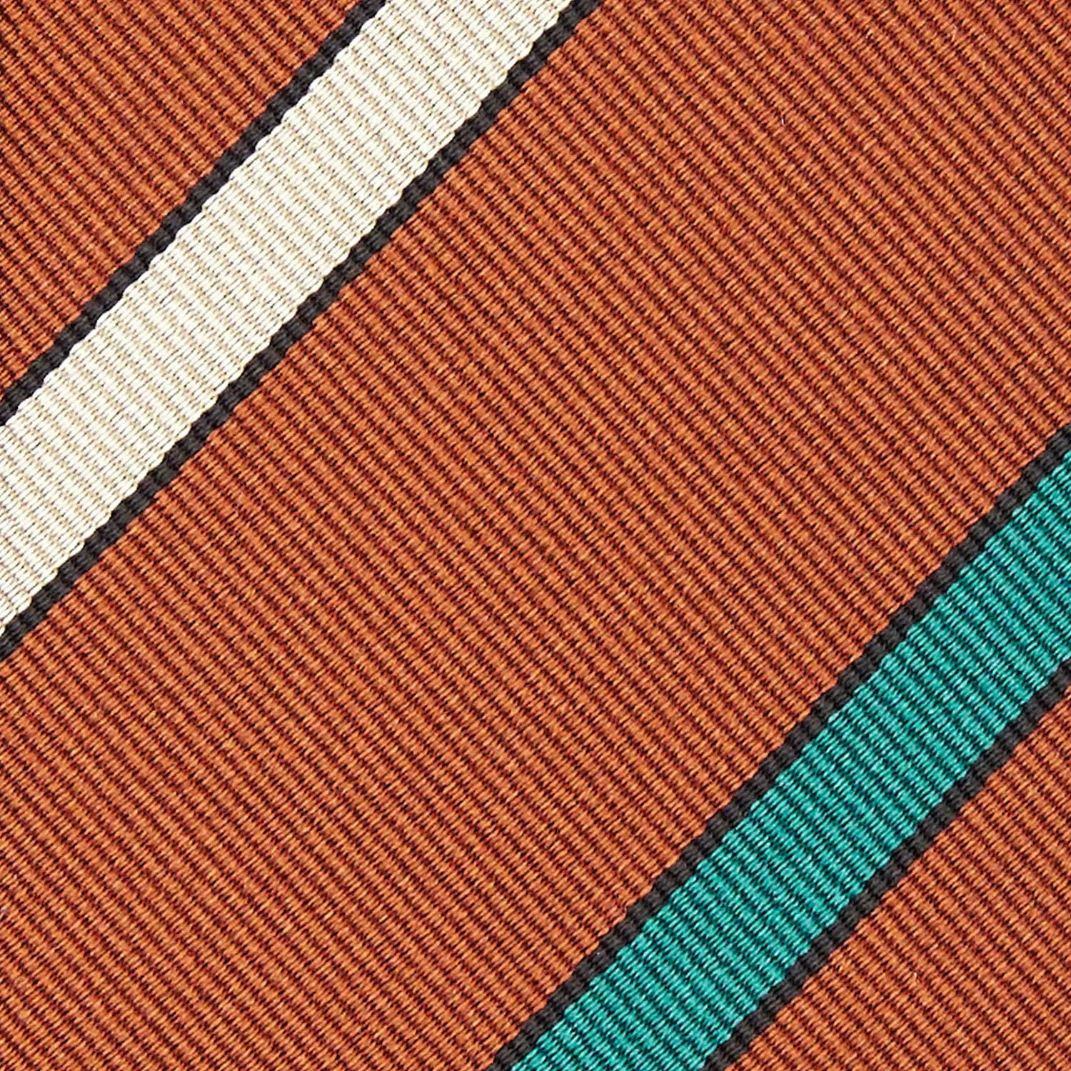 LIGHT BROWN REGIMENTAL SILK TIE
