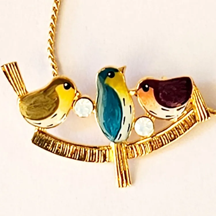 NECKLACE TARATATA BIRDS ON GOLD