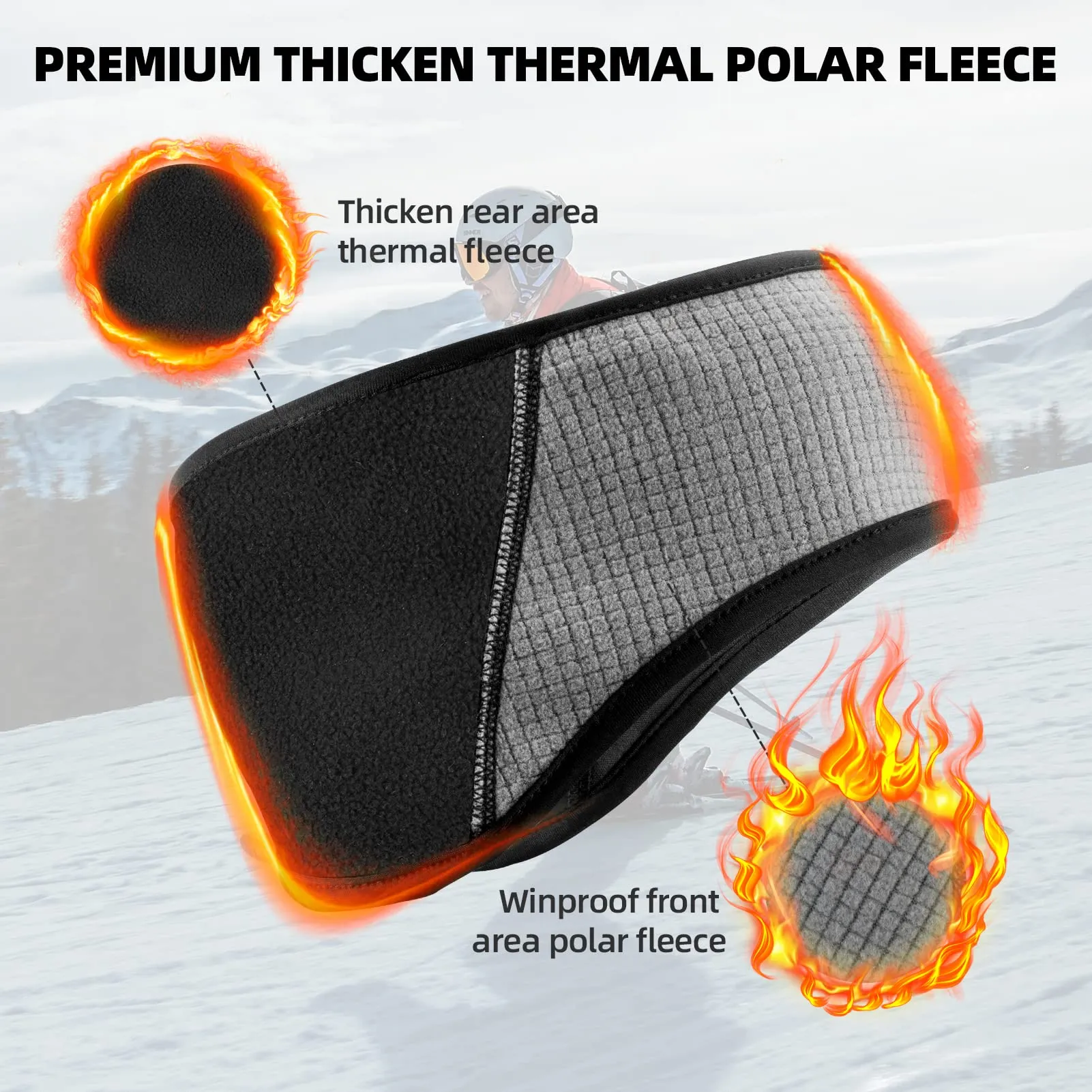 ROCKBROS Winter Sport Headband for Men Women Cycling Ear Warmers