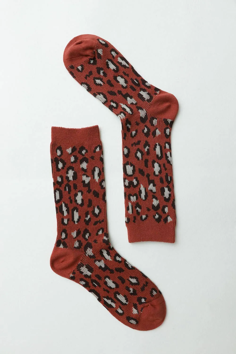  Soft Animal Print Leopard Knit Socks  Perfect for Winter