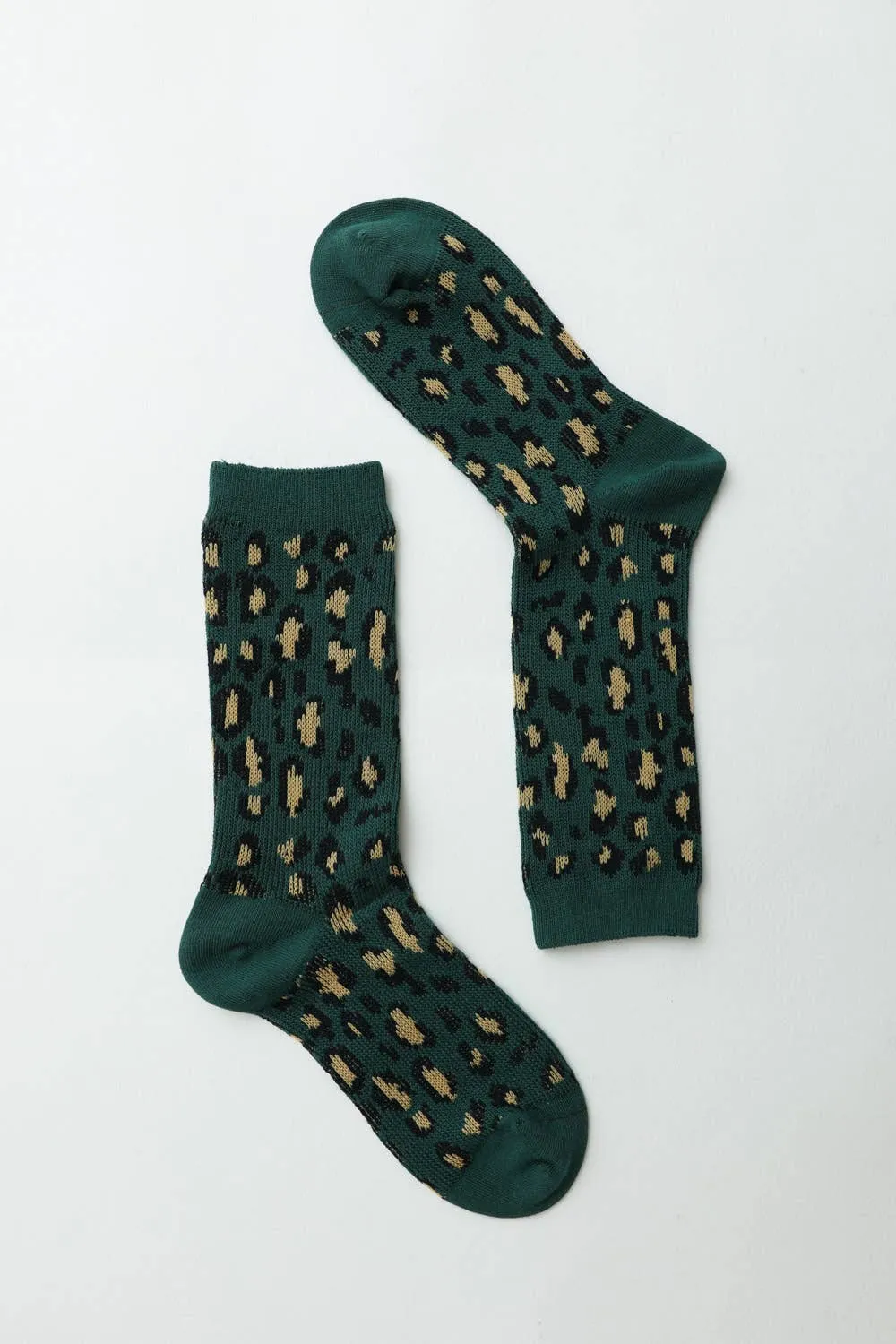  Soft Animal Print Leopard Knit Socks  Perfect for Winter