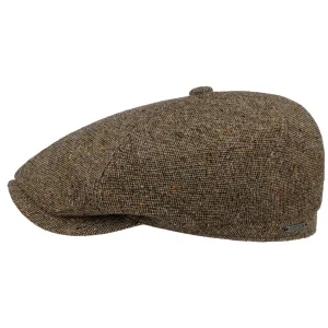 Standsfield 6 Panel Flat Cap by Stetson