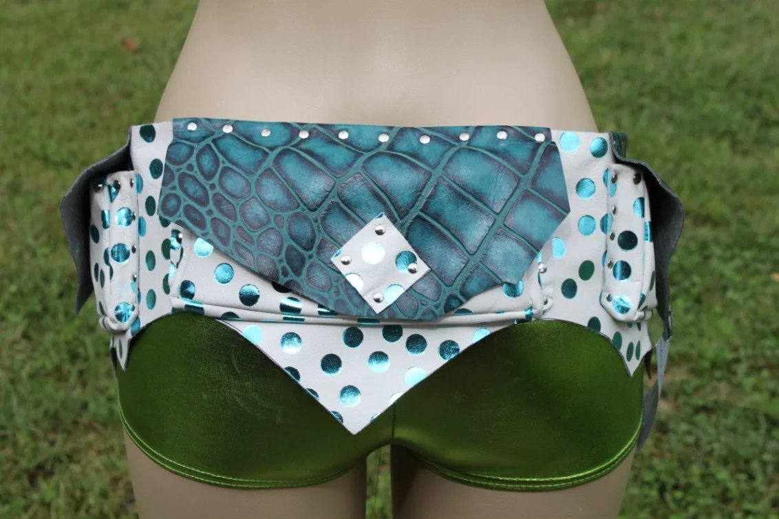 The POLKA, Leather Utility Belt, Fanny Pack, Pocket Belt, Festival Belt, Water Goddess Belt, Hippie Festival Belt, Burning Man Belt