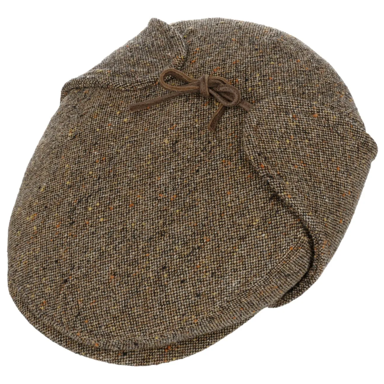 Virgin Wool Flat Cap with Ear Flaps by Stetson