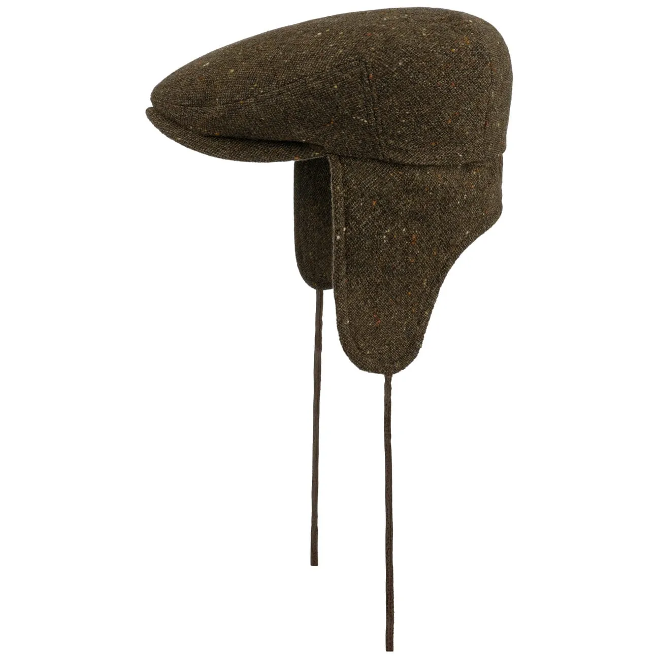 Virgin Wool Flat Cap with Ear Flaps by Stetson