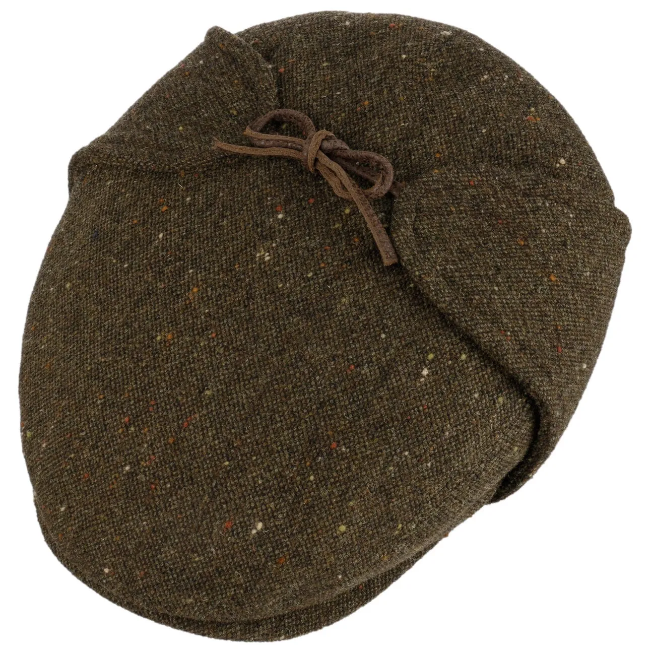 Virgin Wool Flat Cap with Ear Flaps by Stetson