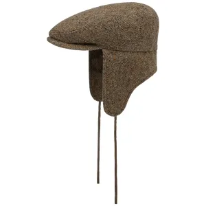 Virgin Wool Flat Cap with Ear Flaps by Stetson