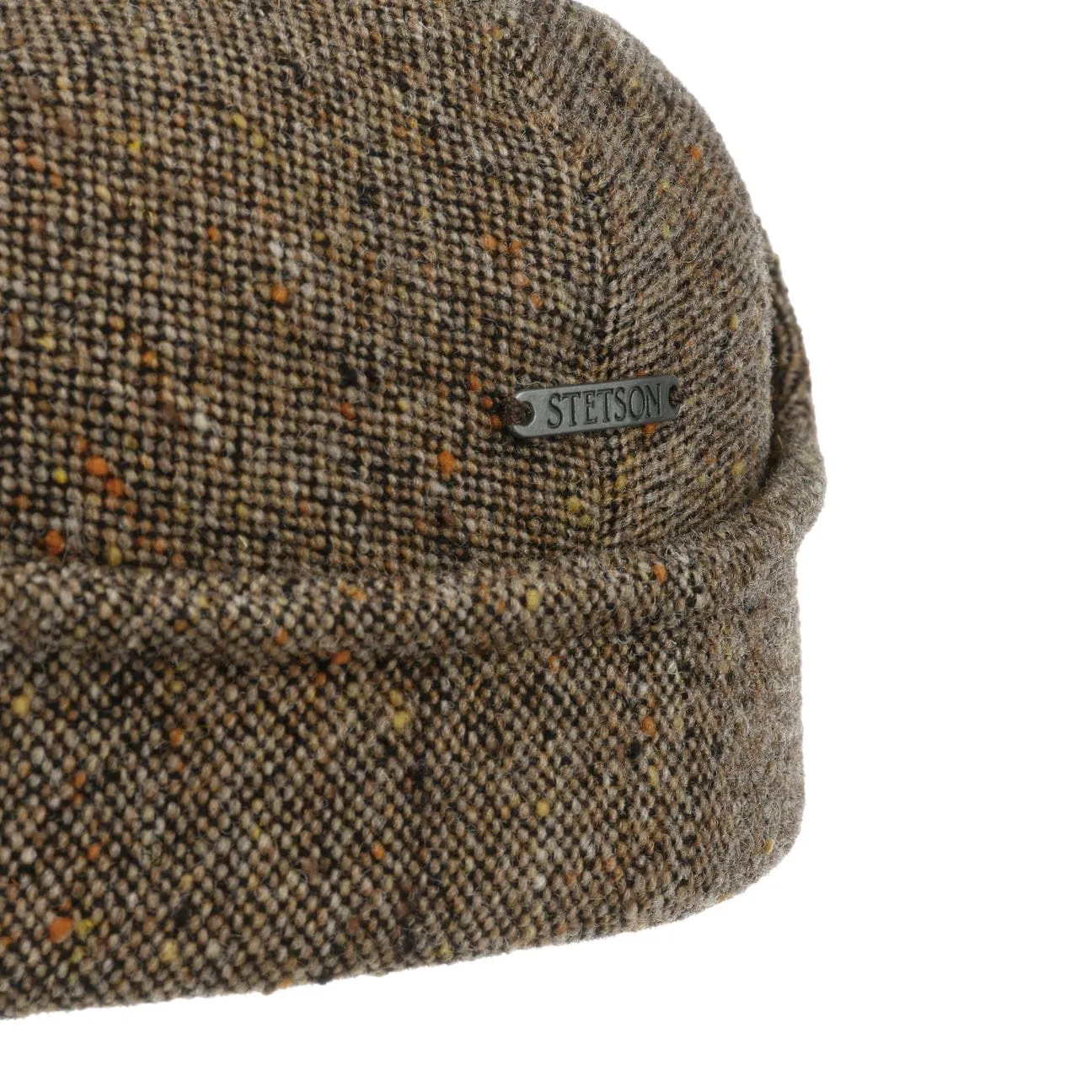 Virgin Wool Flat Cap with Ear Flaps by Stetson