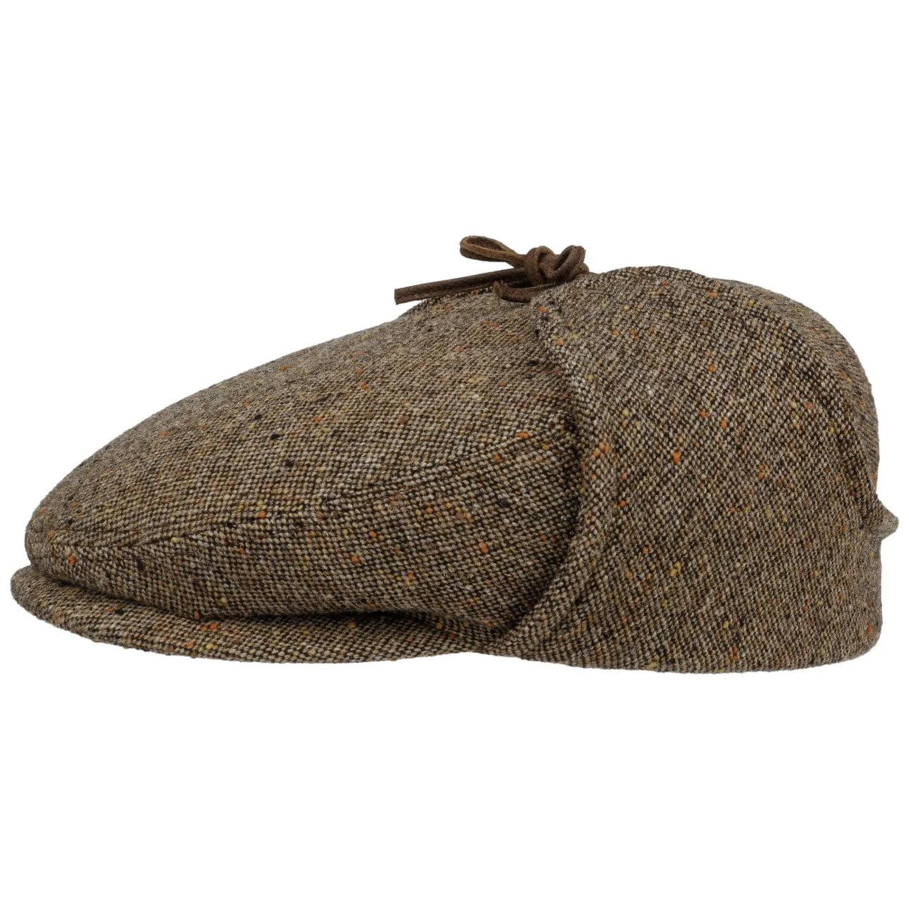 Virgin Wool Flat Cap with Ear Flaps by Stetson